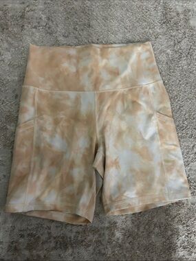 High-Waist Tie-Dye Biker Shorts